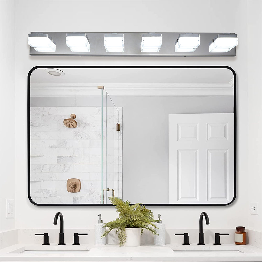 6-Light Chrome LED Modern Vanity Light Fixture for Bathroom & Makeup Table_2