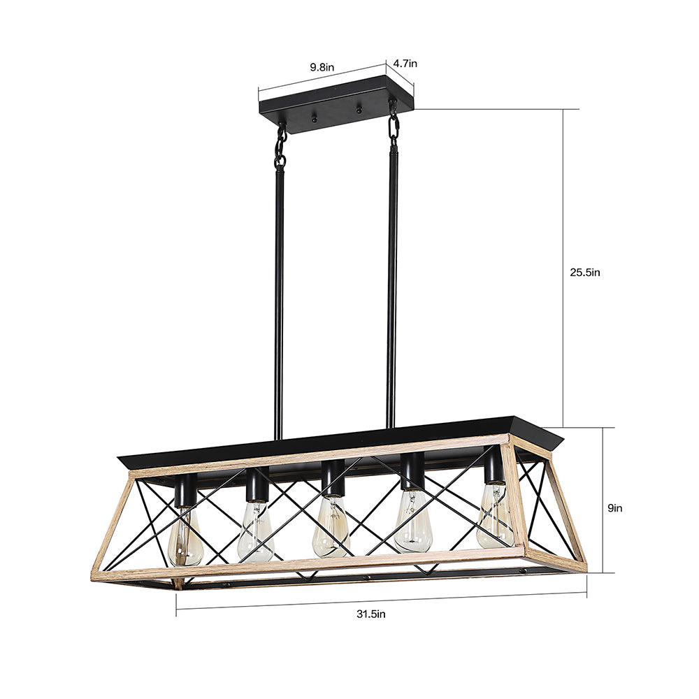 Rustic 5-Light Farmhouse Chandelier_6