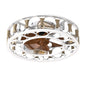 Modern White Caged Ceiling Fan with LED Lights_0