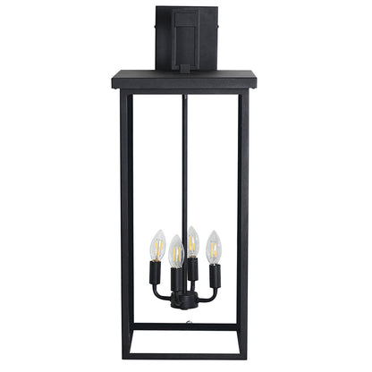 4-Bulbs Outdoor Wall Light - Black_0