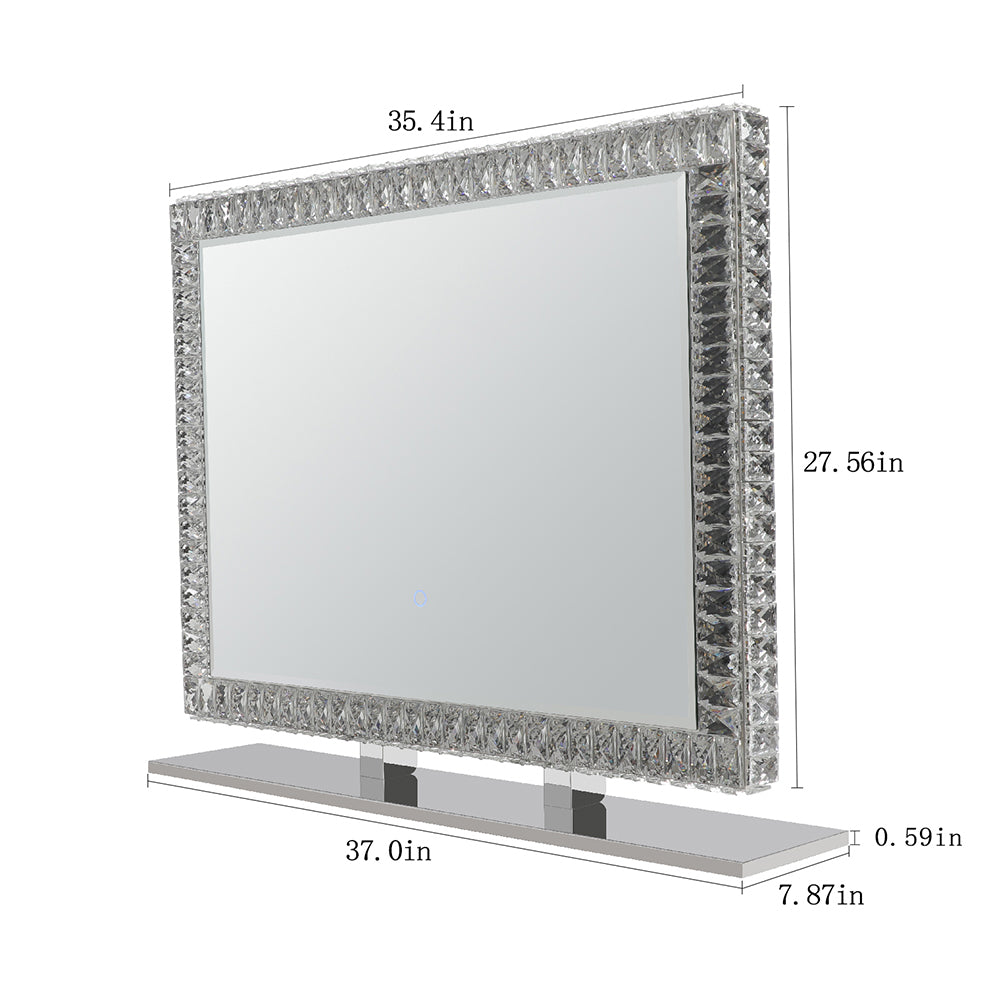 LED Crystal Mirror Light With Dimmable Lights_7