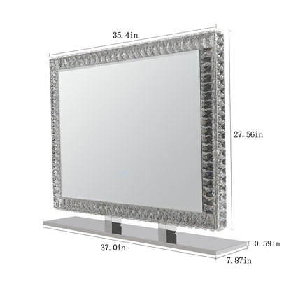 LED Crystal Mirror Light With Dimmable Lights_7