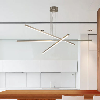 Pendant Lighting Fixture in Silver Integrated LED_1