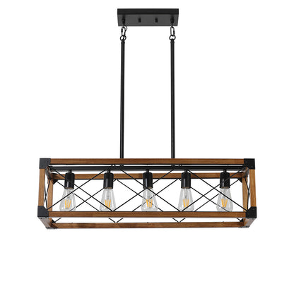 5-Light Farmhouse Chandelier - Retro Design_0