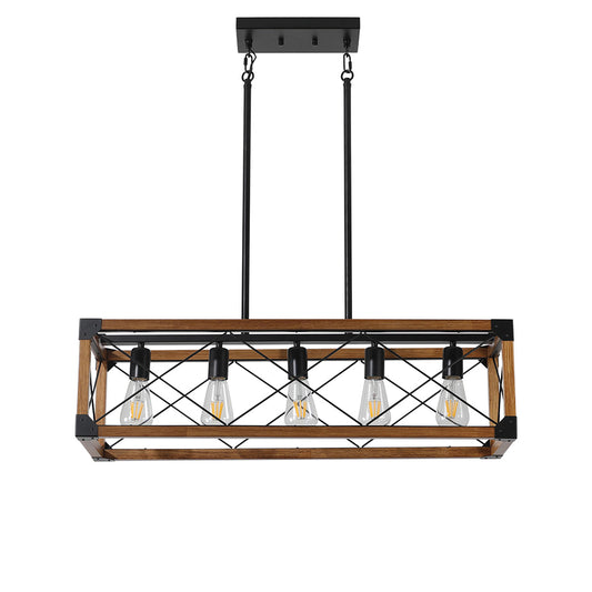 5-Light Farmhouse Chandelier - Retro Design_0