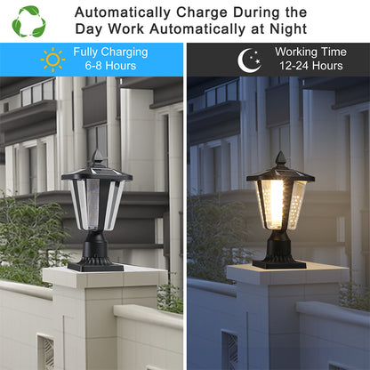 Solar Column Headlights With Dimmable LED_6