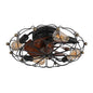 Modern Industrial Low-Profile Ceiling Fan with Lights and Remote Control_0
