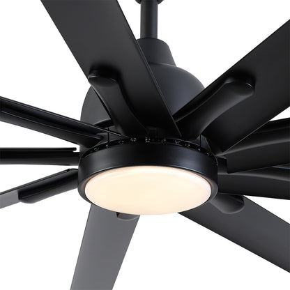 84-Inch Super Large Ceiling Fan with Remote Control - Black_2