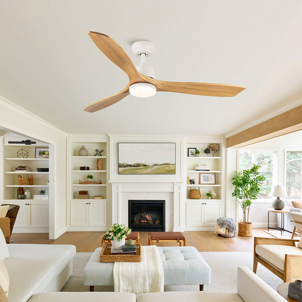 52-Inch Integrated LED Ceiling Fan - Beige_4