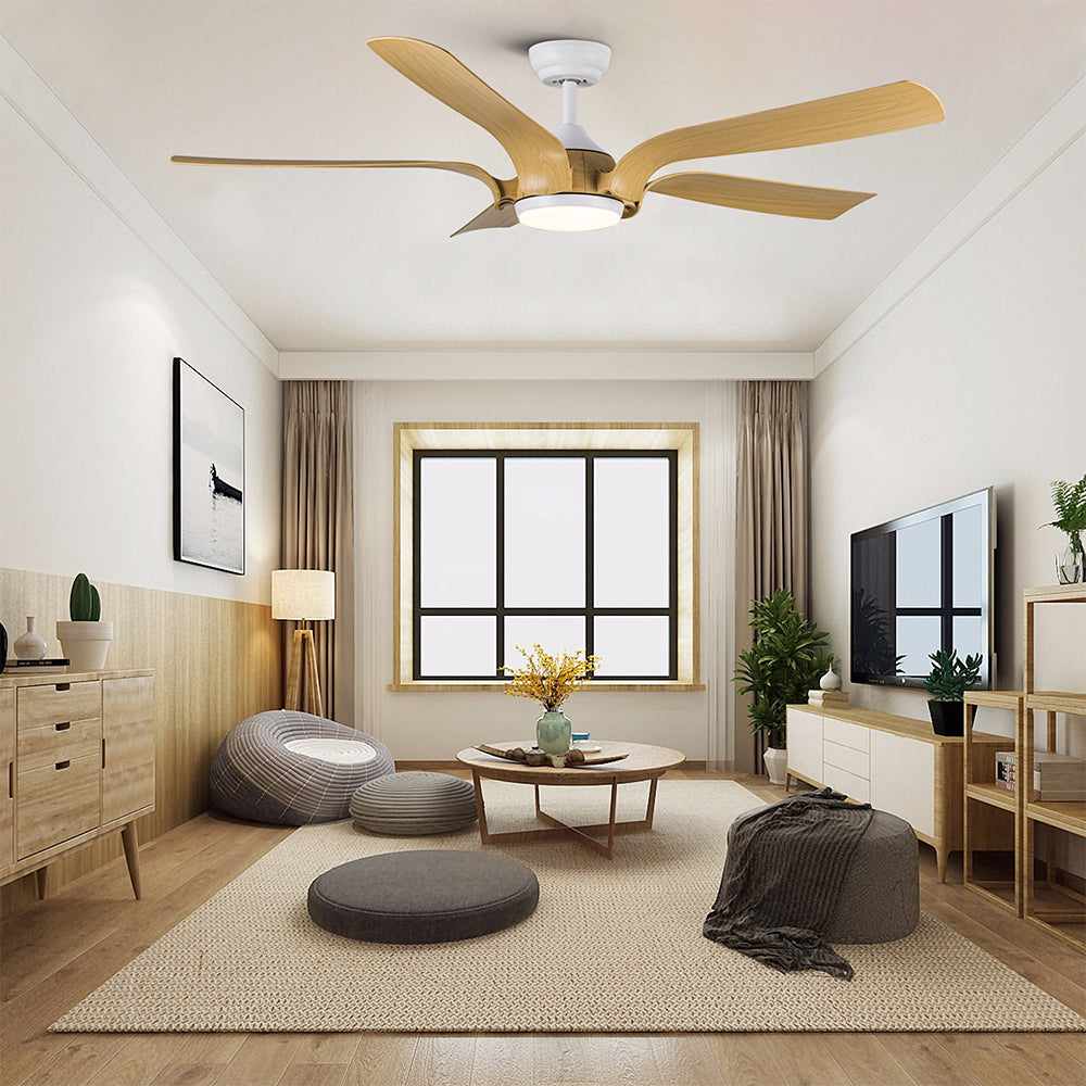 56-Inch Smart Integrated LED Ceiling Fan in Floral Shape_5