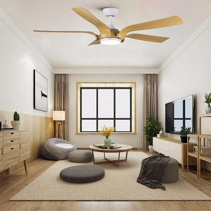 56-Inch Smart Integrated LED Ceiling Fan in Floral Shape_5