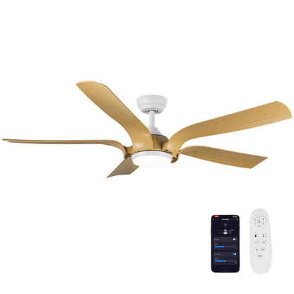 56-Inch Smart Integrated LED Ceiling Fan in Floral Shape_1