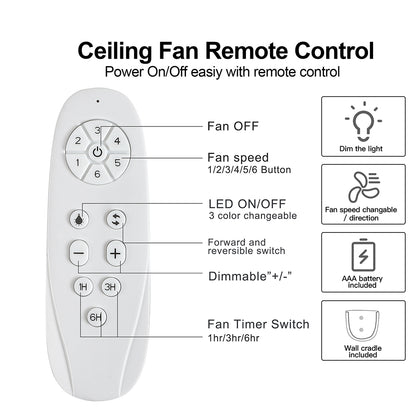 56-Inch Smart Integrated LED Ceiling Fan in Floral Shape_8