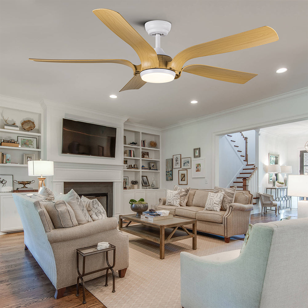 56-Inch Smart Integrated LED Ceiling Fan in Floral Shape_6