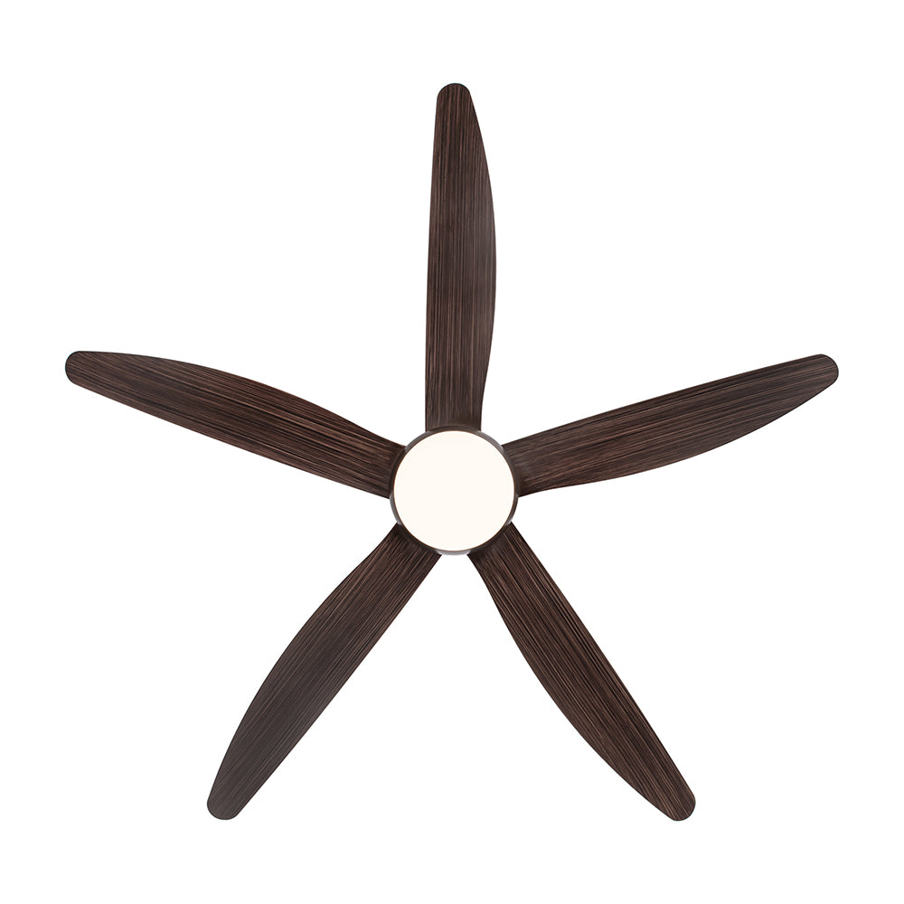 56-Inch Integrated LED Ceiling Fan Lighting - Black & Brown_2