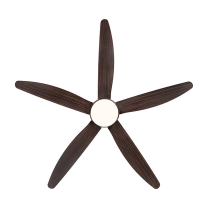 56-Inch Integrated LED Ceiling Fan Lighting - Black & Brown_2