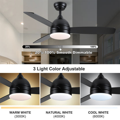 48-Inch Smart Integrated LED Ceiling Fan - Black_6