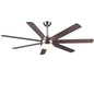 62-Inch Smart Integrated LED Ceiling Fan - Brushed Nickel_0