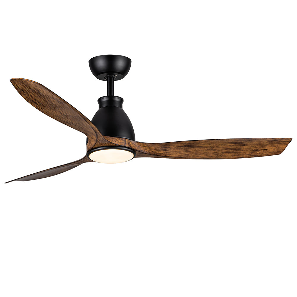 52-Inch Integrated LED Ceiling Fan Lighting - Black & Brown_0