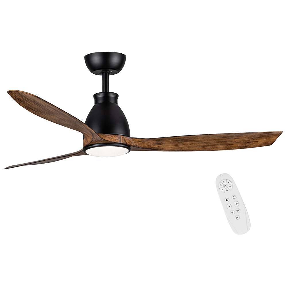 52-Inch Integrated LED Ceiling Fan Lighting - Black & Brown_1
