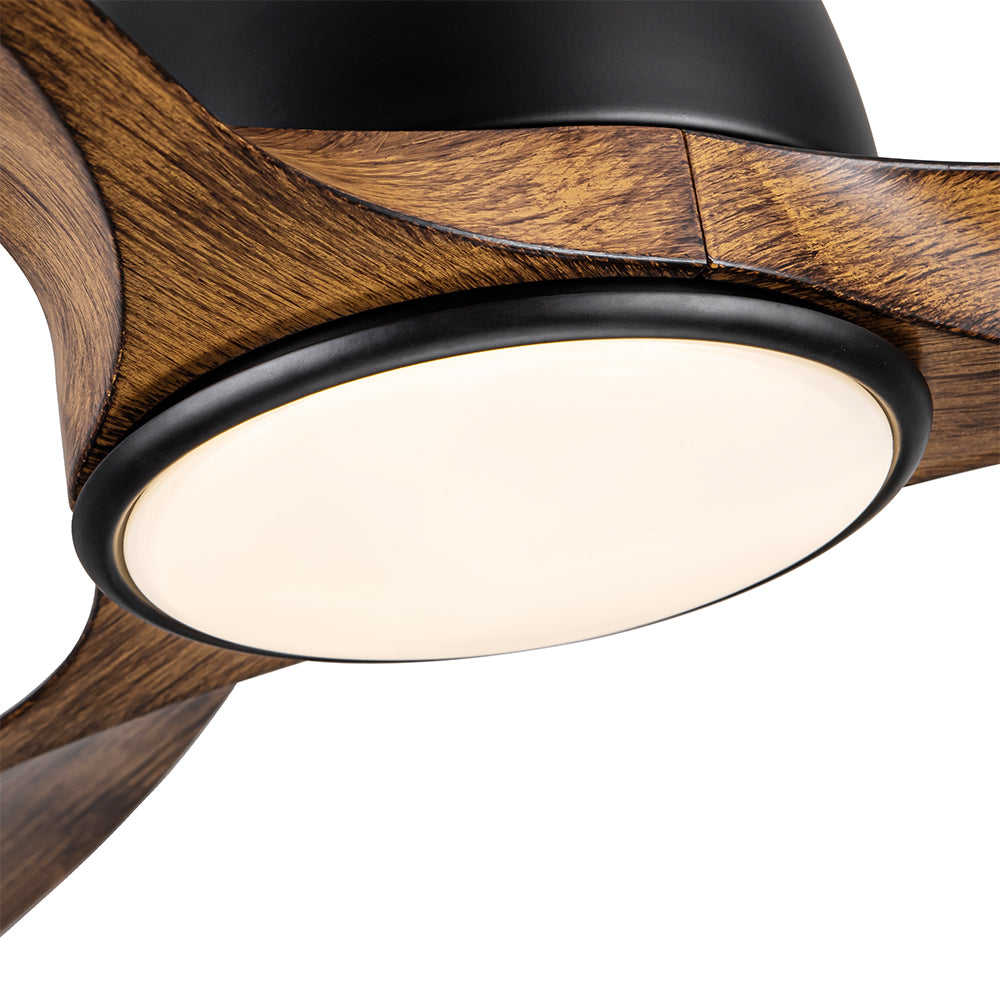 52-Inch Integrated LED Ceiling Fan Lighting - Black & Brown_2