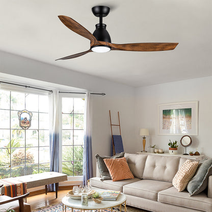 52-Inch Integrated LED Ceiling Fan Lighting - Black & Brown_6