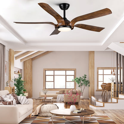 56-Inch Smart Integrated LED Ceiling Fan Lighting - Antique Brown_3