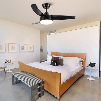 Ceiling Fan with Integrated LED Light - Black_2