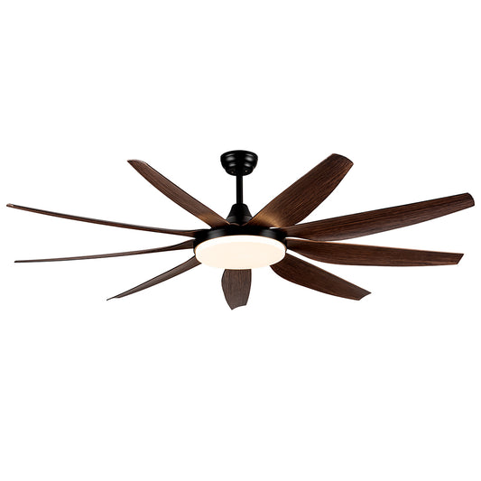 71-Inch Integrated LED Lighting Ceiling Fan with 9 Solid Wood Blade_0