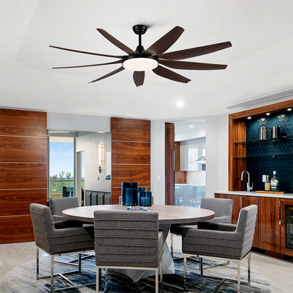 71-Inch Integrated LED Lighting Ceiling Fan with 9 Solid Wood Blade_6