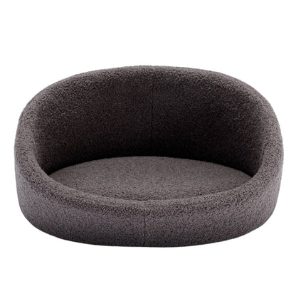 Pet Sofa Solid Wood Frame Cashmere Cover Medium Grey_0