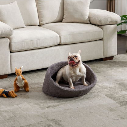 Pet Sofa Solid Wood Frame Cashmere Cover Medium Grey_4