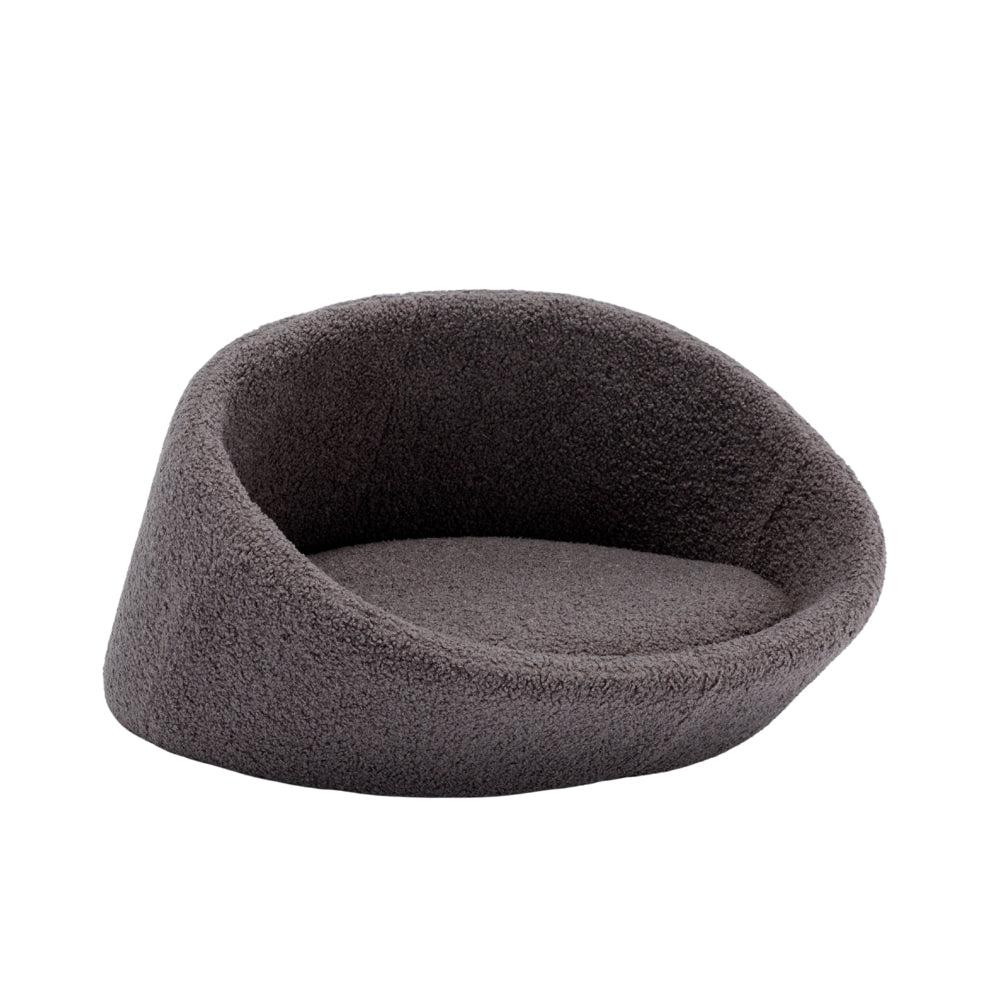 Pet Sofa Solid Wood Frame Cashmere Cover Medium Grey_7