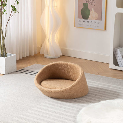 PANGPANG Cat Bed Sofa Wood Frame, Cashmere Cover Brown Medium_1