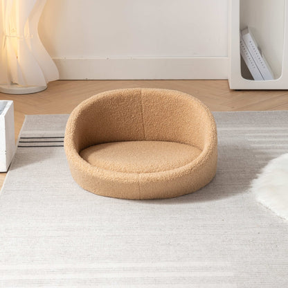 PANGPANG Cat Bed Sofa Wood Frame, Cashmere Cover Brown Medium_6