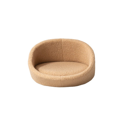 PANGPANG Cat Bed Sofa Wood Frame, Cashmere Cover Brown Medium_0