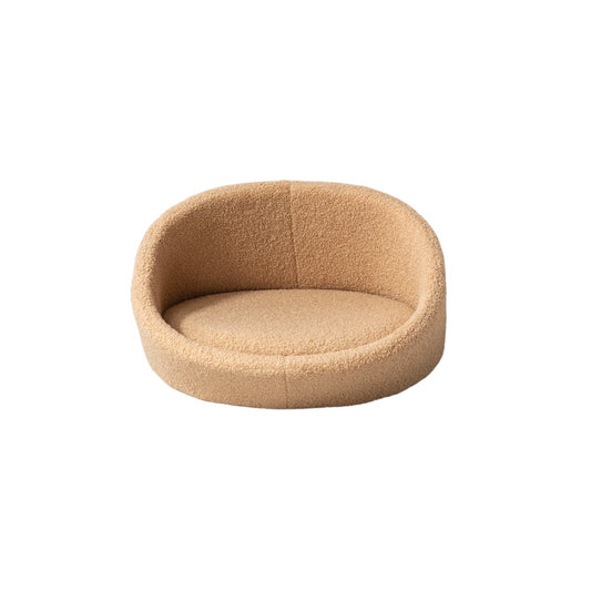 PANGPANG Cat Bed Sofa Wood Frame, Cashmere Cover Brown Medium_0