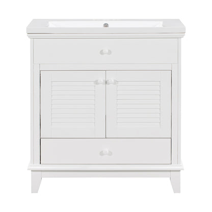 Bathroom Vanity with Sink - White_0
