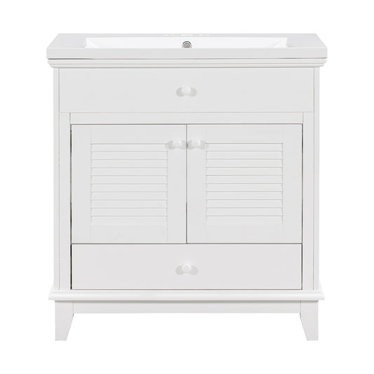Bathroom Vanity with Sink - White_0