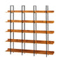 5-Tier Industrial Bookshelf with Metal Frame - Brown_1
