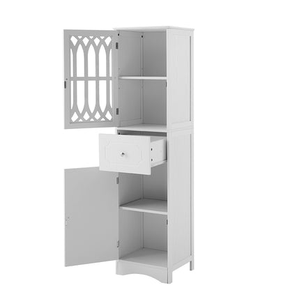 Tall Bathroom Cabinet - White_6