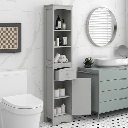 Tall Freestanding Bathroom Cabinet - Grey_3