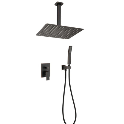 Ceiling Mounted Shower System Combo Set - Bronze_2