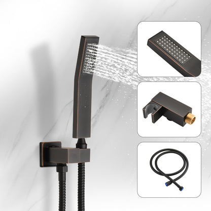 Ceiling Mounted Shower System Combo Set - Bronze_5