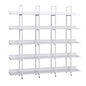 5-Tier Vintage Industrial Bookcase - White_0