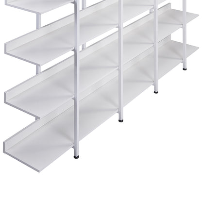 5-Tier Vintage Industrial Bookcase - White_7