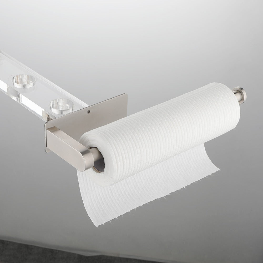 Paper Towel Holder Set 12-Inch 2 Pack Versatile Under Cabinet Mounting - Brushed Nickel_6