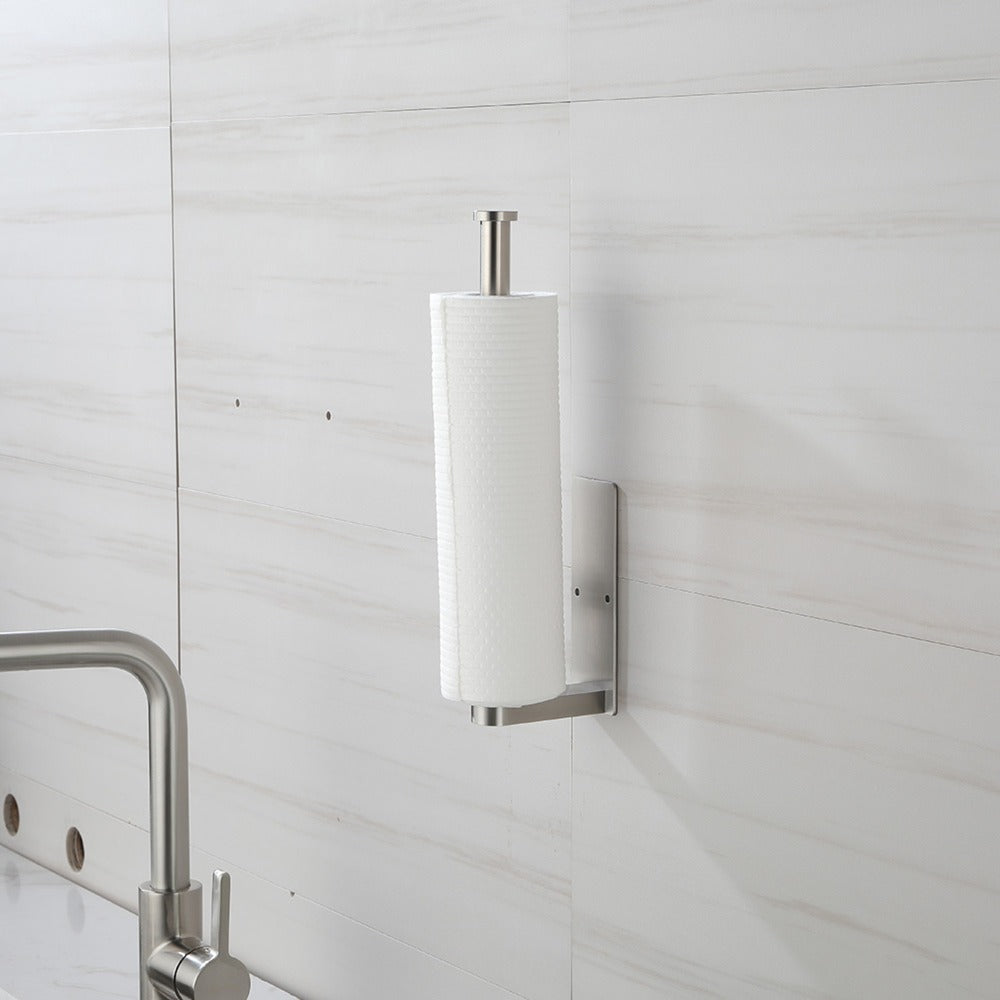 Paper Towel Holder Set 12-Inch 2 Pack Versatile Under Cabinet Mounting - Brushed Nickel_4
