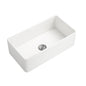 White Farmhouse Kitchen Sink Deep Undermount Single Apron Sink_0