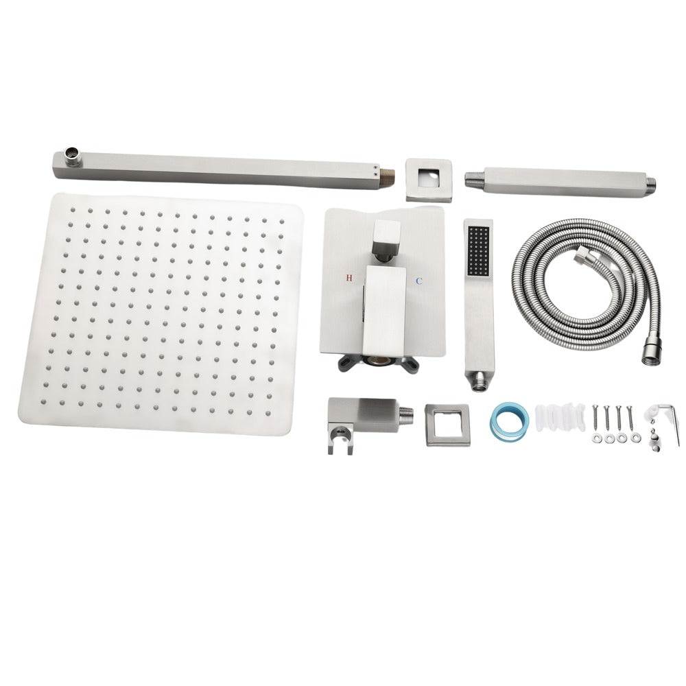 12" Wall-Mounted Rain Shower Head System_0